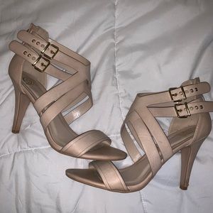 Nude Criss-Cross Heels
